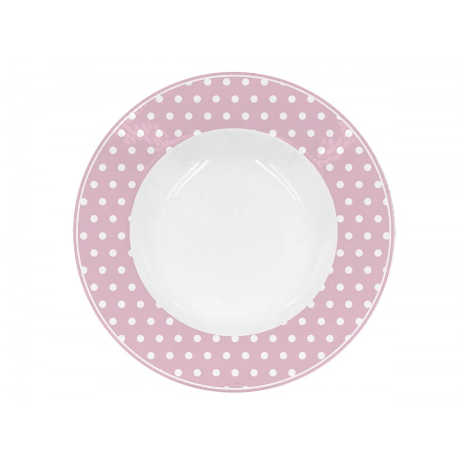 Глубокая тарелка Pink with dots 22 см